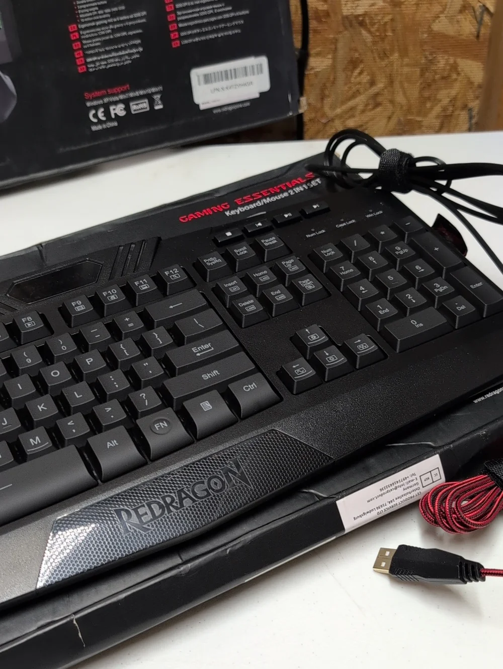 2-InRedragon RGB Gaming Wired  Keyboard & Mouse Combo in Black